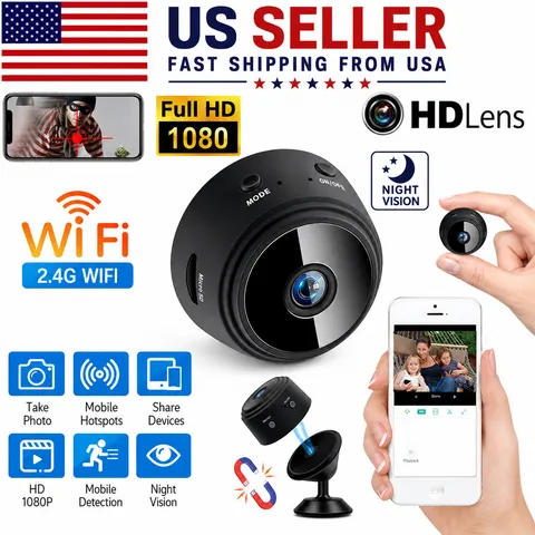 Mini Wireless Record Camera WiFi IP Home Security DVR Night Vision HD USB 1080P