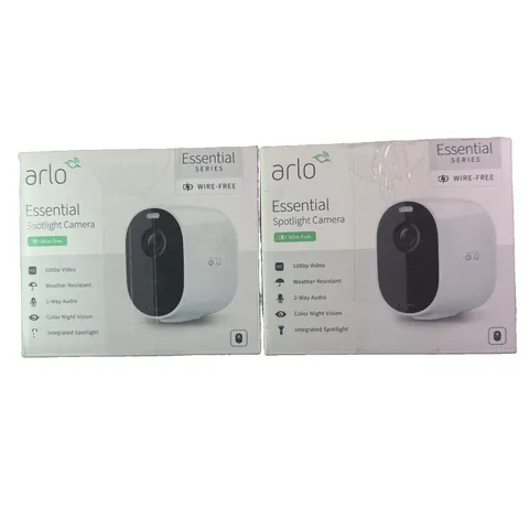 Arlo Essential VMC2030 Spotlight Wireless Indoor/Outdoor Camera Lot Of 2