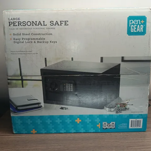 Pen+Gear 23NEK Large Personal Safe with Digital Lock, & Backup Keys ~ Black