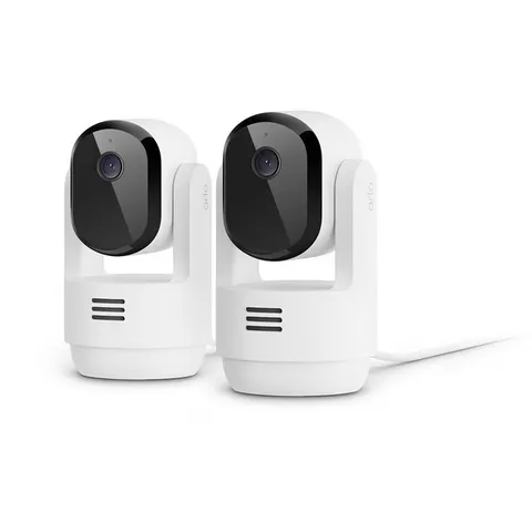 Arlo Essential Indoor Pan Tilt Security Camera 2K Plug-In 2-Pack New In Box