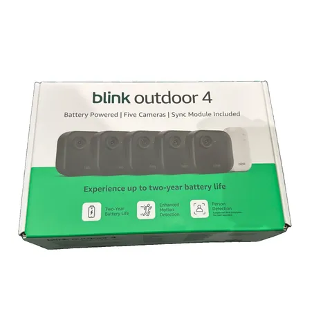 Blink Outdoor 4 2-year battery wireless 5 camera kit 1080p HD IR w/sync module
