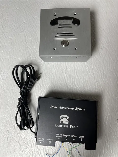 Doorbell Fon DP28C Controller and Brushed Aluminum Door Station