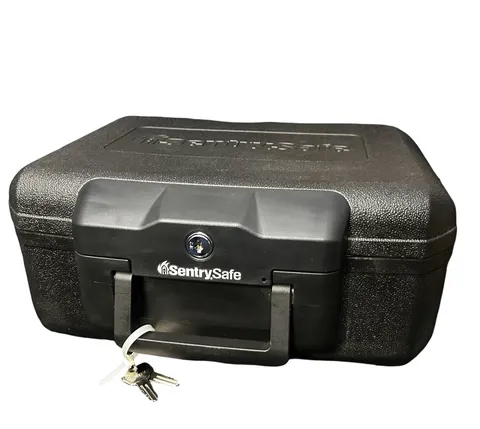 Fireproof Sentry Box Model 1200 Key Lock Important Document Money Safety Storage