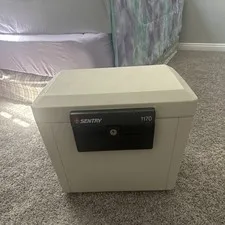 Sentry 1170 Small Fire Safe Fire Resistant Key Lock Plastic Safe Box Beige