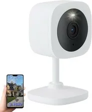 GMK Security Cameras for Home Indoor, 2K Color Night Vision Motion Detection 2-W