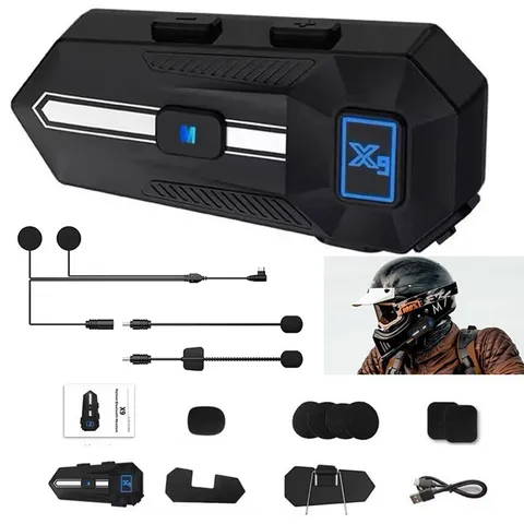 X9 Motorcycle Helmet Headset Wireless Bluetooth Headphone Speaker Hands-Free