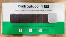 Blink Security Cameras Outdoor 4 XR 6 Camera Set with Sync Module HD Wireless