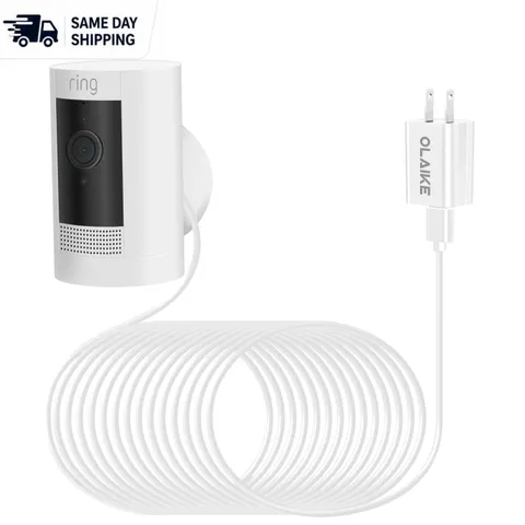 Safe and Durable Charging Cable for Ring Stick Up Cam – 16ft Weatherproof Design