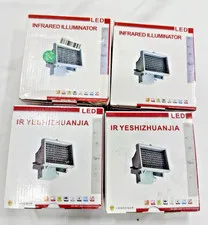 Lot of 4 IR Illuminators For Night Vision Cameras Improving Security