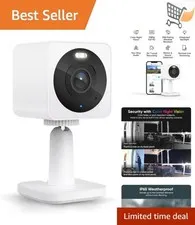 Indoor Outdoor Wi-Fi Camera 1080p Night Vision Motion Detection Two-Way Audio