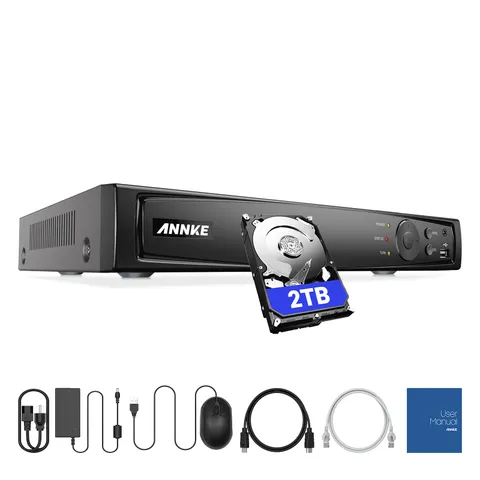 ANNKE 8MP 4K 16CH NVR Video Recorder 2TB for POE CCTV Security IP Camera System