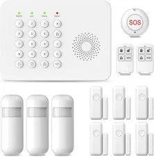 Home Security Alarm System,Wireless Home Security Systems with DIY Expandable Do