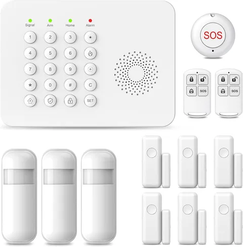 Home Security Alarm System,Wireless Home Security Systems with DIY Expandable Do