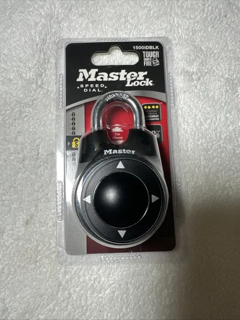 Master Lock Speed Dial Resettable Combination 1500iD Directional Movement BLACK