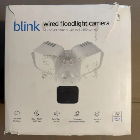 Blink Outdoor Floodlight Wired 1080p Security Camera with Motion Detection White