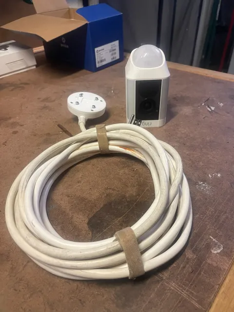 Ring Spotlight Outdoor Cam Wired 1080p Wi-Fi Security Camera - White