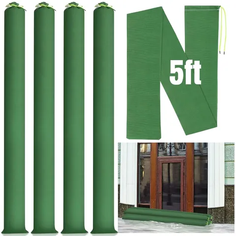 5 ft Flood Prevention Sandbags 4 Pcs Sand Tube Bags Thicken Flood Protection
