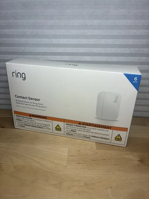 Ring Alarm Contact Sensor 2nd Gen 6Pack  White Window  Door Alerts  G1N