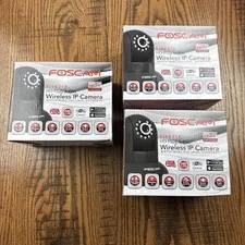 Lot Of 3 Foscam FI9831P Wireless IP Camera HD Plug Play 2-Way AudioBlack