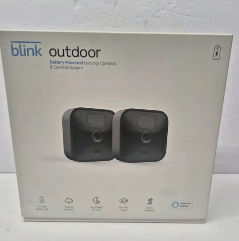 New! Blink Outdoor 2-Camera System-3rd Gen Wi-Fi, Works With Alexa. SEALED