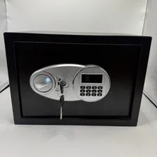 Amazon Basics Steel Security Safe and Lock Box with Electronic Keypad, Secure Do