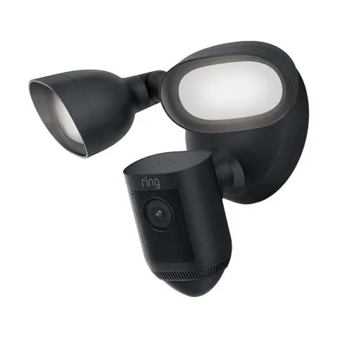 RING Floodlight Cam Wired Pro.  Bird’s Eye View & 3D Motion Detection. Black