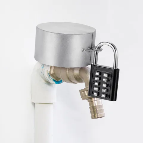 Outdoor Faucet Lock with Lock Gate Valve Locking Device Prevent Water Theft