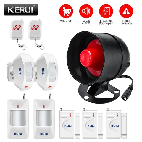 KERUI Wireless Curtain Motion Sensor Alarm Burglar Intruder Security  System Kit