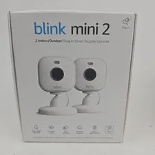 Blink Mini 2 Security Camera, HD Night View, Spotlight, 2-Way Audio, 2-Pack NEW