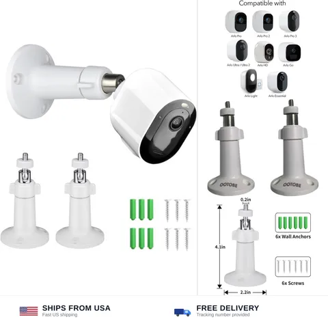 Wall Mount for All Arlo Camera, Arlo Pro, Arlo Pro 2, Arlo Pro 3,Arlo Ultra, ...