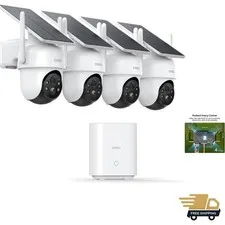 Smart Solar Security System with 360° Coverage - Easy Setup & No Subscription