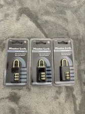 Master Lock 646D Set Your Own Combination Padlocks Lot of 3 Gold Black Vtg