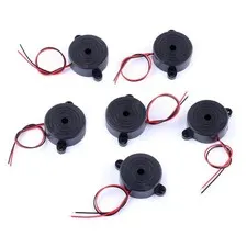 Cylewet 6Pcs 100dB Electronic Buzzer Alarm Sounder Continuous Sound Black