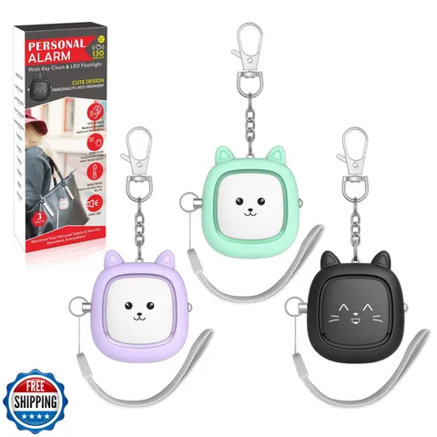 Safe Sound Personal Alarm,3 Pack 130 dB Loud Siren Song Emergency Security Al