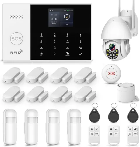 Smart Home Security System,Wireless Home Alarm System with DIY Door Alarm Sensor