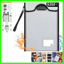 Fireproof Document & Valuables Bag - Waterproof with Combination Lock, 15”x11”