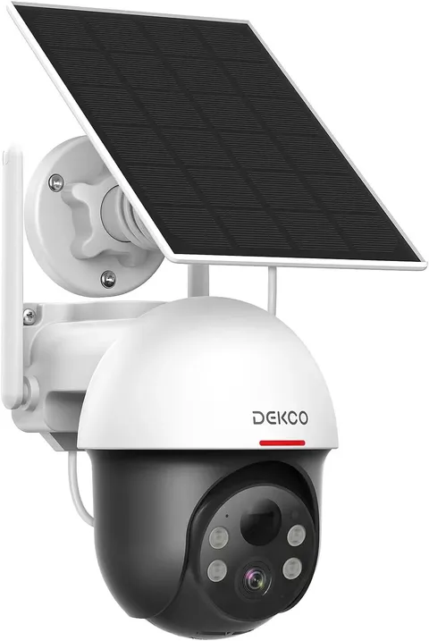 Solar Security Camera Outdoor Wireless 2K PTZ 360 Coverage Motion Auto Tracking