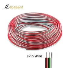 5/10M 22AWG 2-6Pin LED Strip Extension Wire Cord Color Cable For 3528 5050 RGB T