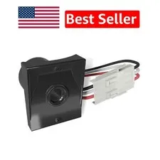 Dusk-to-Dawn Outdoor Photocell Sensor with Ezee Change Plug - Pack of 1, Black
