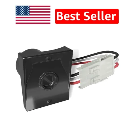 Dusk-to-Dawn Outdoor Photocell Sensor with Ezee Change Plug - Pack of 1, Black