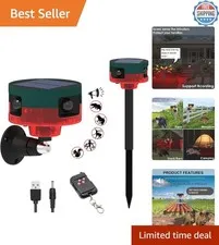 Versatile Solar-Powered Outdoor Alarm - 360 Motion Detection & 13 Sound Options