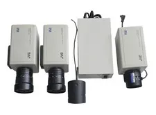 3-JVC TK-1070U Video Camera Heads w/Lens, 1 JVC AC Adapter, & 1 Astak Camera