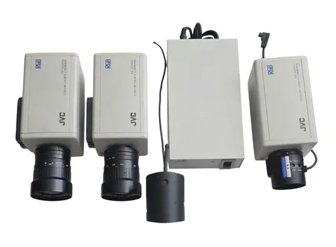 3-JVC TK-1070U Video Camera Heads w/Lens, 1 JVC AC Adapter, & 1 Astak Camera