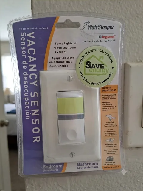 WattStopper RS-150BA-N-W-CS Vacancy Sensor | 150W | White/Blanco | New in Packag