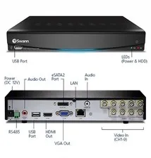 Swann 4200 Dvr  9Ch 960H 1TB Surveillance DVR HDMI VGA LAN USB