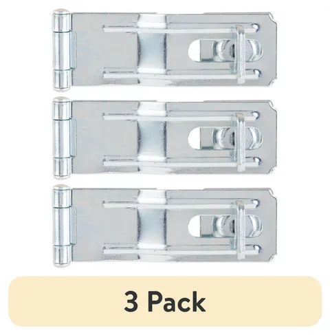 (3 pack) Brinks Zinc Plated Steel New Swivel Hasp, 4.5 inch