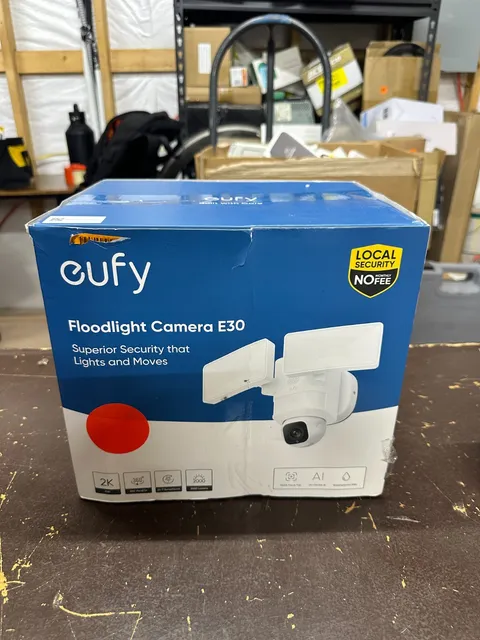 eufy Security Floodlight Camera E30, Security Camera Outdoor, 360° Pan & Tilt