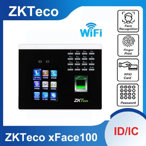 ZKTeco WIFI TCP/IP Dynamic Facial Fingerprint Attendance Time Clock Door Access