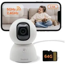 Crystal Clear 2.5K Pan-Tilt Camera, AI Human & Pet Detection