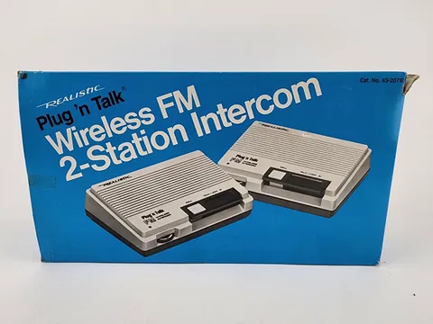Realistic Plug n Talk Wireless FM 2-Stations Intercom 43-207A • Broken/For Parts
